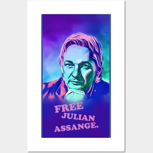 FREE JULIAN ASSANGE Posters and Art